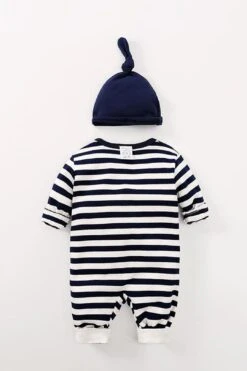Striped Penguin Print Jumpsuit And Hat 20 Striped Penguin Print Jumpsuit And Hat -Layer Outfit 10389527756900 9