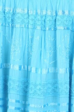 Sakkas Lace And Ribbon Peasant Boho Skirt -Layer Outfit 10901923856483 17