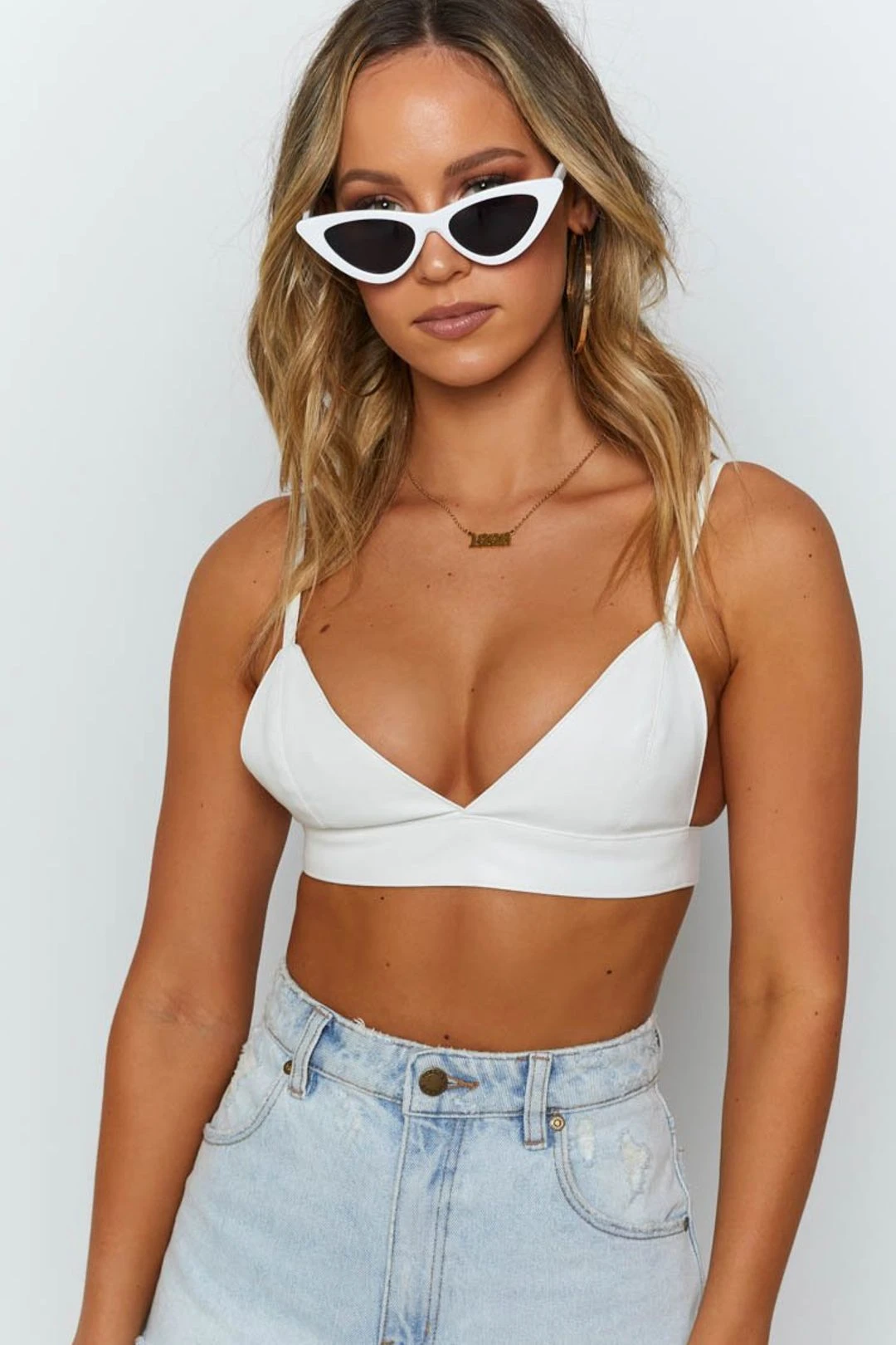 Portia PU Bra White 4 Portia PU Bra White - Image 2