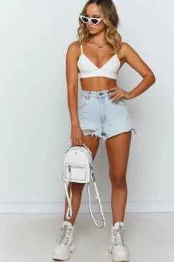 Portia PU Bra White 11 Portia PU Bra White -Layer Outfit 11454439784505 3