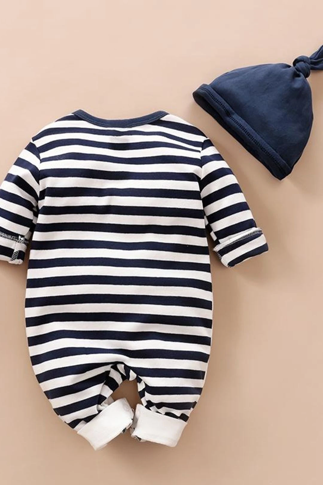 Striped Penguin Print Jumpsuit And Hat 4 Striped Penguin Print Jumpsuit And Hat - Image 2