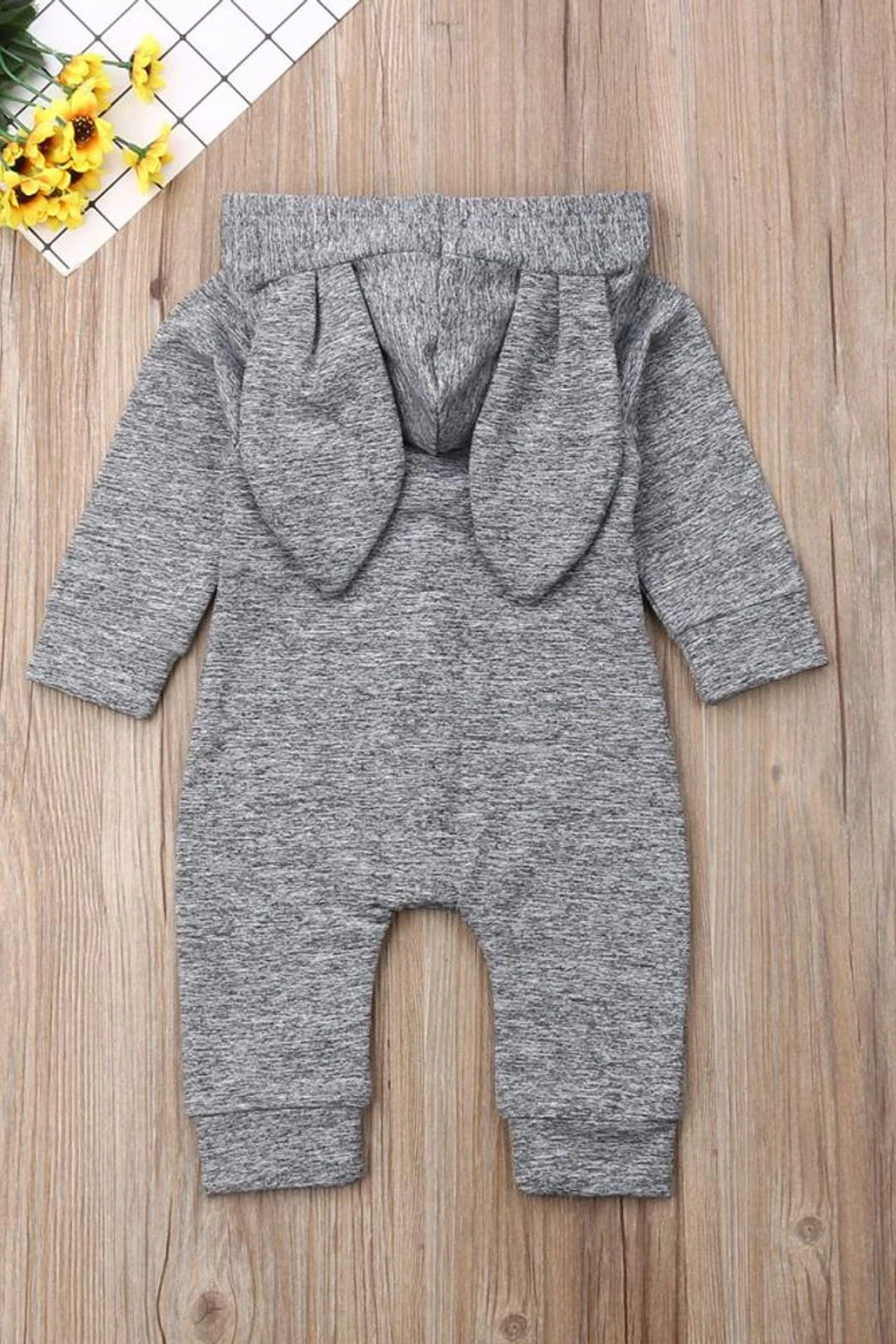 Baby Girl Boy 3D Ears Hooded Warm Jumpsuit 8 Baby Girl Boy 3D Ears Hooded Warm Jumpsuit - Image 6