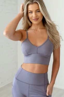 Beyond Basic Sports Bra - Grey Mauve