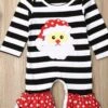 Baby Girl Santa Claus Deer Embroidery Striped Long-sleeve Jumpsuit -Layer Outfit 12812070649899 1