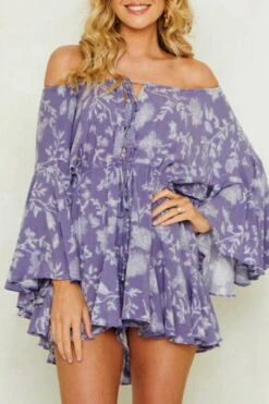 One-shoulder Tassel Lace-up Jumpsuit