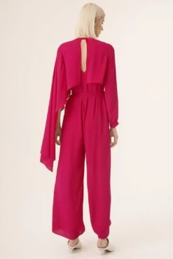 Asymmetrical 2 Piece Cape Jumpsuit -Layer Outfit 13428809859159 3