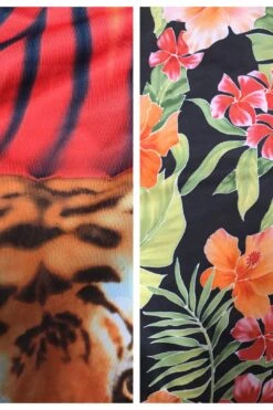 SPORTS BRA BRALET RED TIGER/HAWAIIAN FLORAL