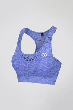 Seamless Mesh Blue Sports Bra -Layer Outfit 13650247024694 3