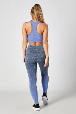 Seamless Mesh Blue Sports Bra -Layer Outfit 13650247090230 5