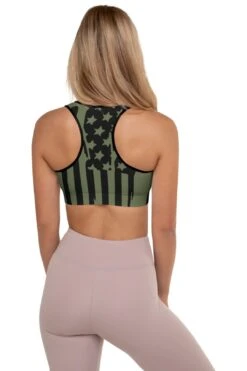 MM American OD Green Padded Sports Bra -Layer Outfit 13915431206978 5