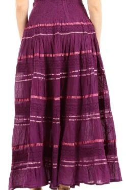 Sakkas Lace And Ribbon Peasant Boho Skirt -Layer Outfit 14295058546787 8