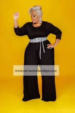 Black Kifini Wide Leg Jumpsuit