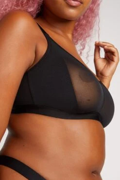 Sieve Non-Wire Bra In Black -Layer Outfit 14505880322121 6