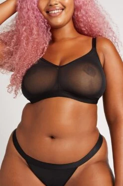 Sieve Non-Wire Bra In Black -Layer Outfit 14505880387657 5