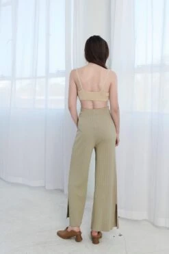 HAILEY RIBBED-KNIT SOFT CUP BRA - BEIGE -Layer Outfit 14597909119087 15