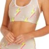 Nude Neon Bolts Sports Bra