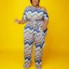 Zig-Zag Dolly Off Shoulder Jumpsuit -Layer Outfit 14619027308642 1