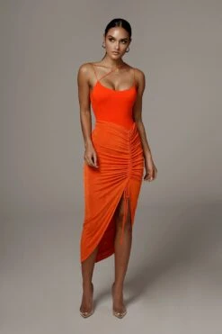 ORANGE AURA SLINKY SKIRT -Layer Outfit 14691900686424 3