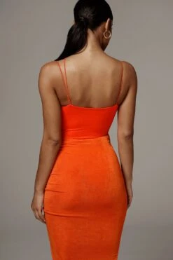 ORANGE AURA SLINKY SKIRT -Layer Outfit 14691900948568 6