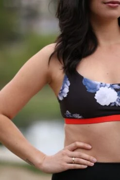 Midnight Floral X-Back Bra