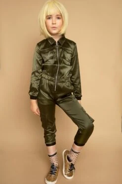 Olive Cargo Jumpsuit