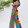 Women Jumpsuit Ruffle Off-Shoulder Long Ankara Jumpsuit -Layer Outfit 14903521378371 1