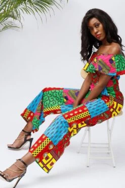 Women Jumpsuit Ruffle Off-Shoulder Long Ankara Jumpsuit 11 Women Jumpsuit Ruffle Off-Shoulder Long Ankara Jumpsuit -Layer Outfit 14903521476675 4