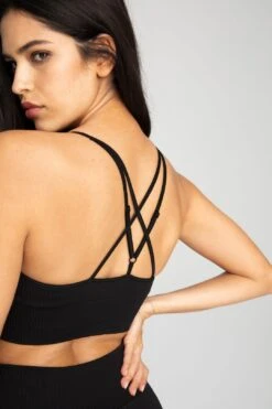 SEAMLESS RIBBED BRA | BLACK001 22 SEAMLESS RIBBED BRA | BLACK001 -Layer Outfit 15270875005011 3