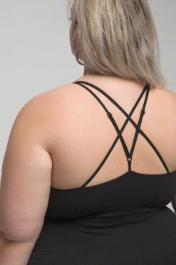 SEAMLESS RIBBED BRA | BLACK001 32 SEAMLESS RIBBED BRA | BLACK001 -Layer Outfit 15270875103315 15