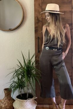The V-Neck Jumpsuit Olive -Layer Outfit 15290813677670 4