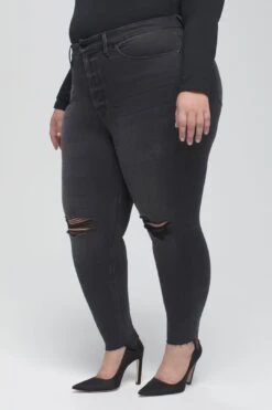 GOOD WAIST CROP STEP HEM | BLACK127 -Layer Outfit 15375832121427 15