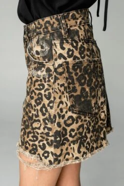 BuddyLove Sharon Distressed Mini Skirt - Leopard -Layer Outfit 15491783524461 2