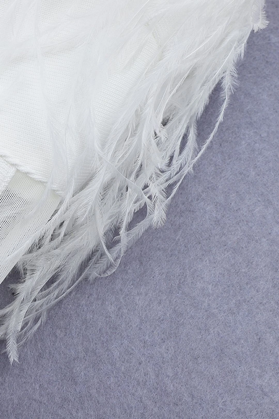 One Shoulder Feather Mesh Bandage Patchwork Jumpsuit 10 One Shoulder Feather Mesh Bandage Patchwork Jumpsuit - Image 8