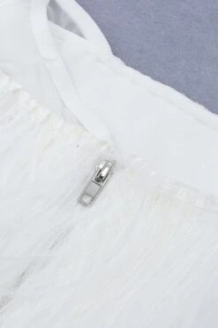 One Shoulder Feather Mesh Bandage Patchwork Jumpsuit 23 One Shoulder Feather Mesh Bandage Patchwork Jumpsuit -Layer Outfit 15512917770303 11