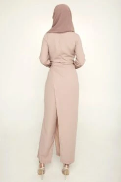 Mink Wrap Waist Jumpsuit -Layer Outfit 15551938625641 5