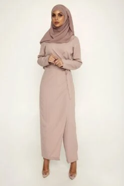 Mink Wrap Waist Jumpsuit