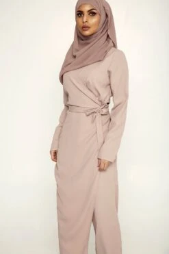 Mink Wrap Waist Jumpsuit -Layer Outfit 15552278265961 4