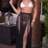 Bexley: Crochet Fringe Skirt Coverup In Black -Layer Outfit 15578432471128 1