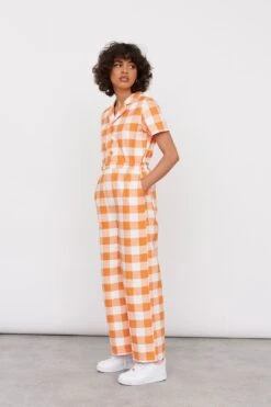 Lazy Oaf Orange Juice Gingham Jumpsuit