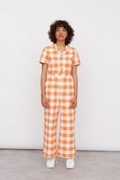 Lazy Oaf Orange Juice Gingham Jumpsuit -Layer Outfit 15590583402561 5
