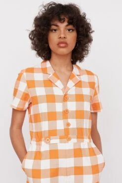 Lazy Oaf Orange Juice Gingham Jumpsuit -Layer Outfit 15590583435329 7
