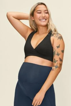 Black May Crossover Nursing Bra