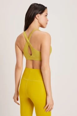 Crossed Medium Support Sports Bra - Chartreuse 7 Crossed Medium Support Sports Bra - Chartreuse -Layer Outfit 15748774068323 3
