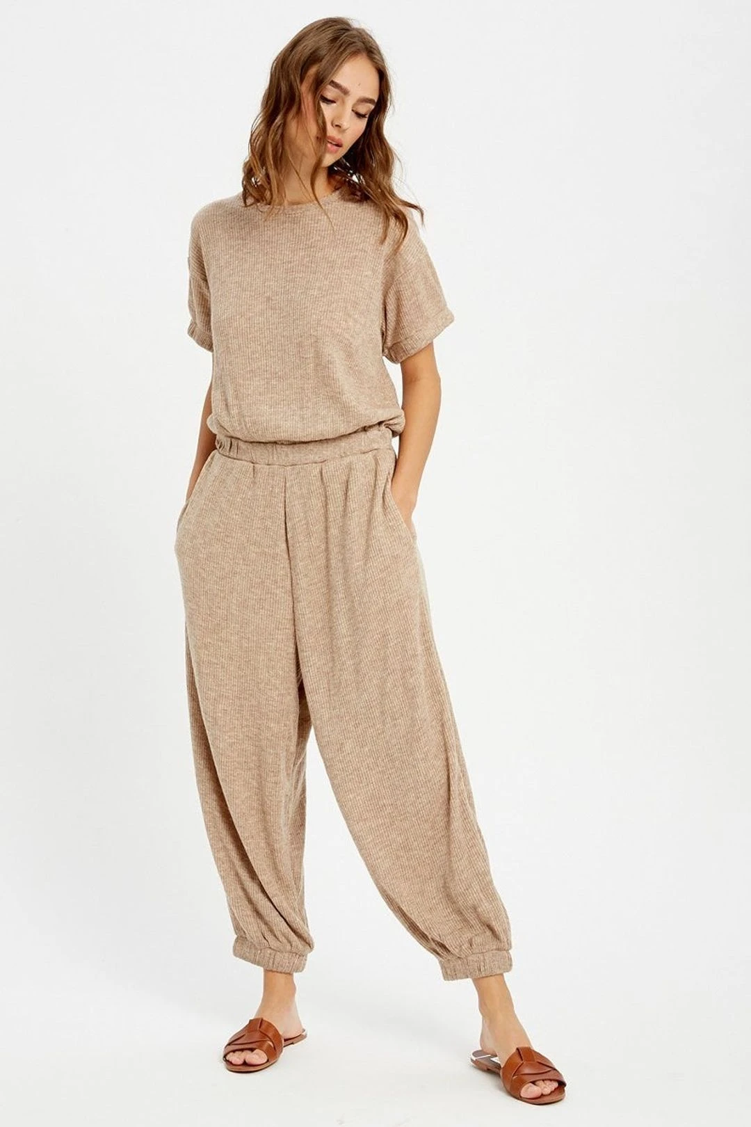 Mocha Ribbed Jumpsuit 3 Mocha Ribbed Jumpsuit