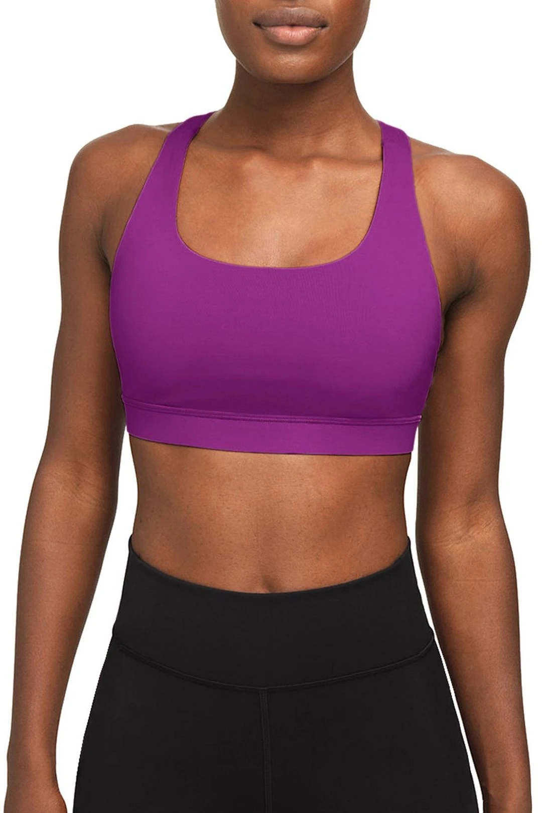 Magenta UV 50+ Stella Purple Seamless Racerback Sport Yoga Bra - Women 3 Magenta UV 50+ Stella Purple Seamless Racerback Sport Yoga Bra - Women