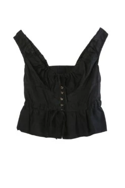 Ilaria Top Black Cotton -Layer Outfit 1617384472591 5