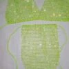 Bling Rhinestones Fishnet Bra Panty Set
