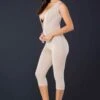 Plunged Jumpsuit Beige 2 Plunged Jumpsuit Beige -Layer Outfit 1662070340 1