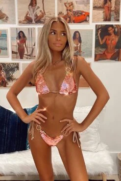 Siren Song Triangle Top - Pink/Gold 19 Siren Song Triangle Top - Pink/Gold -Layer Outfit 16895859851395 4