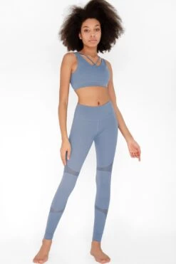 Sky Blue Kelly Strappy Open-Back Padded Sports Bra - Women -Layer Outfit 17557217280154 4